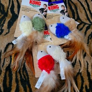 KONG Cat Naturals Feather Toy - 2 Pack Various Colors Ea.